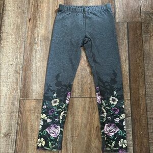 Vigoss NWOT Floral Gray Kids Leggings